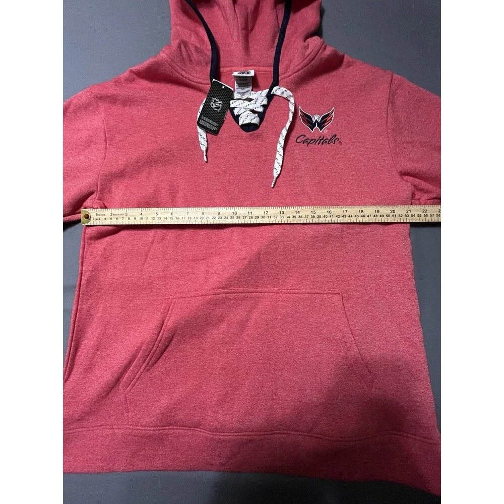 NHL Official Washington Capitals Hoodie Red Men’s Large shoe Lace Tie NWT